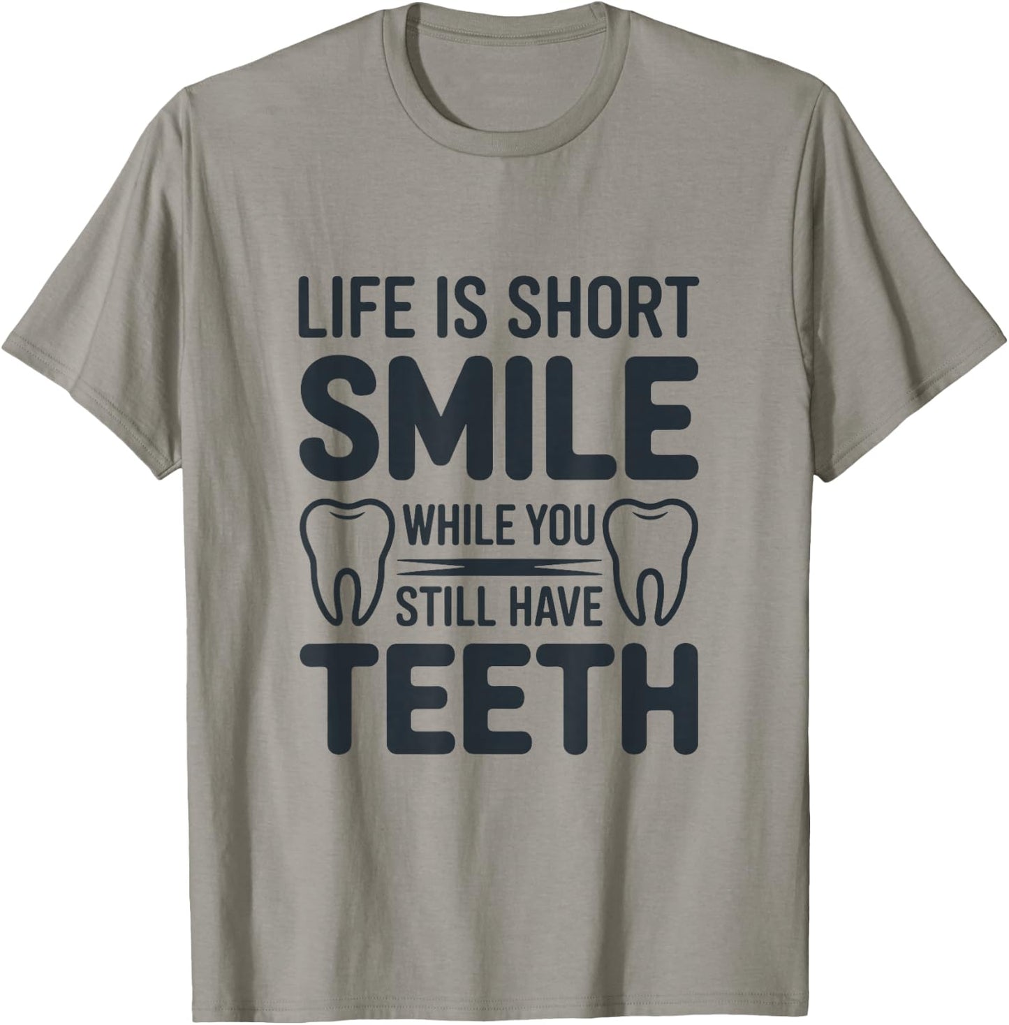 Funny Dental Humor Graphic with Teeth Illustrations T-Shirt - T-Shirt | Sand