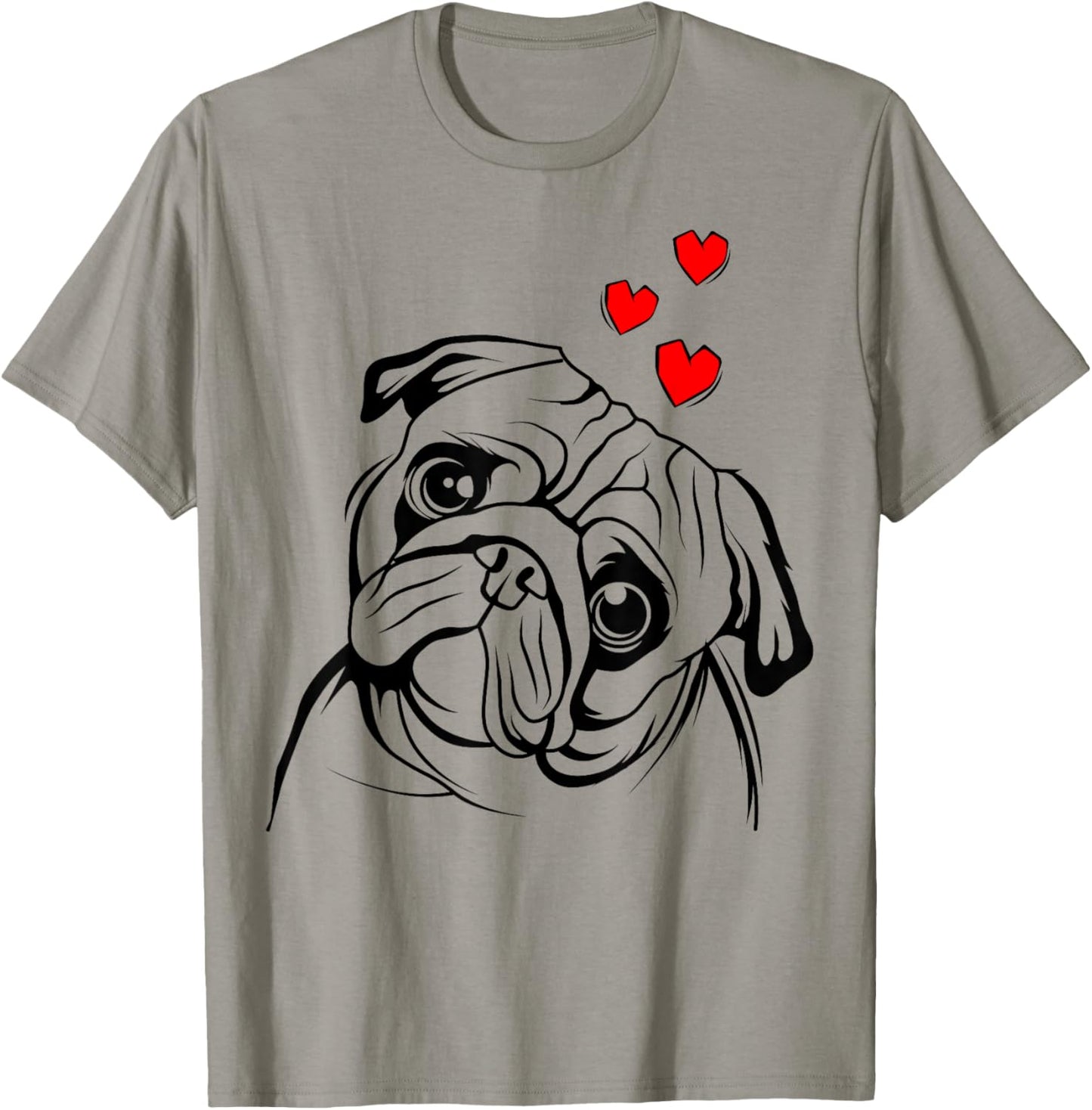 Pug Love Cute Dog Lover Owner Funny Gift T-Shirt - T-Shirt | Sand