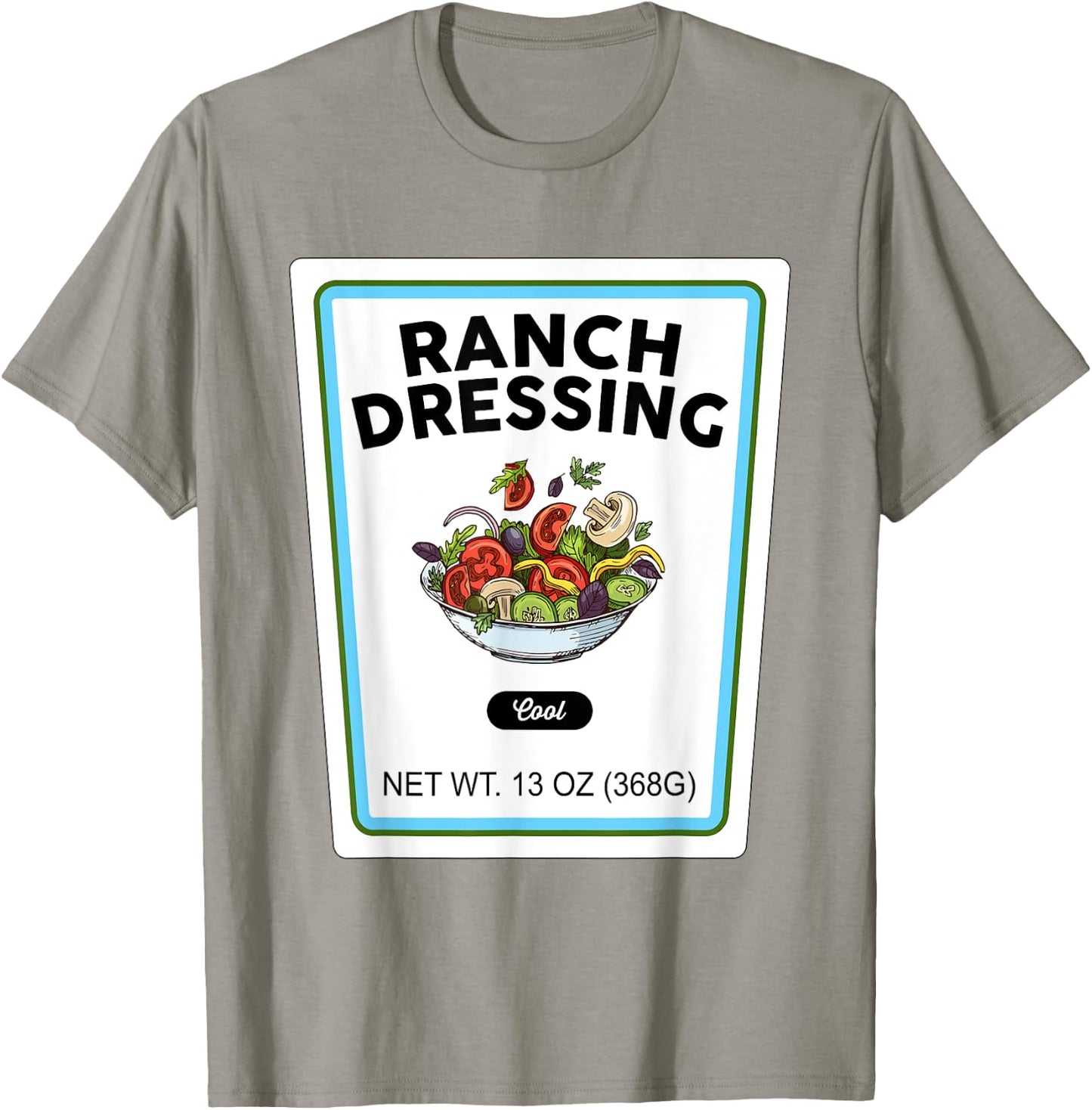 Halloween Matching Costume Ranch Dressing Bottle Label T-Shirt - T-Shirt | Sand