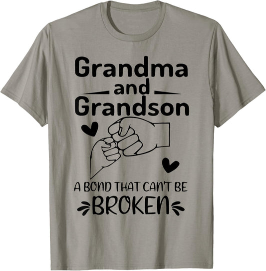 Grandma And Grandson A Bond That Can't Be Broken T-Shirt - T-Shirt | Sand