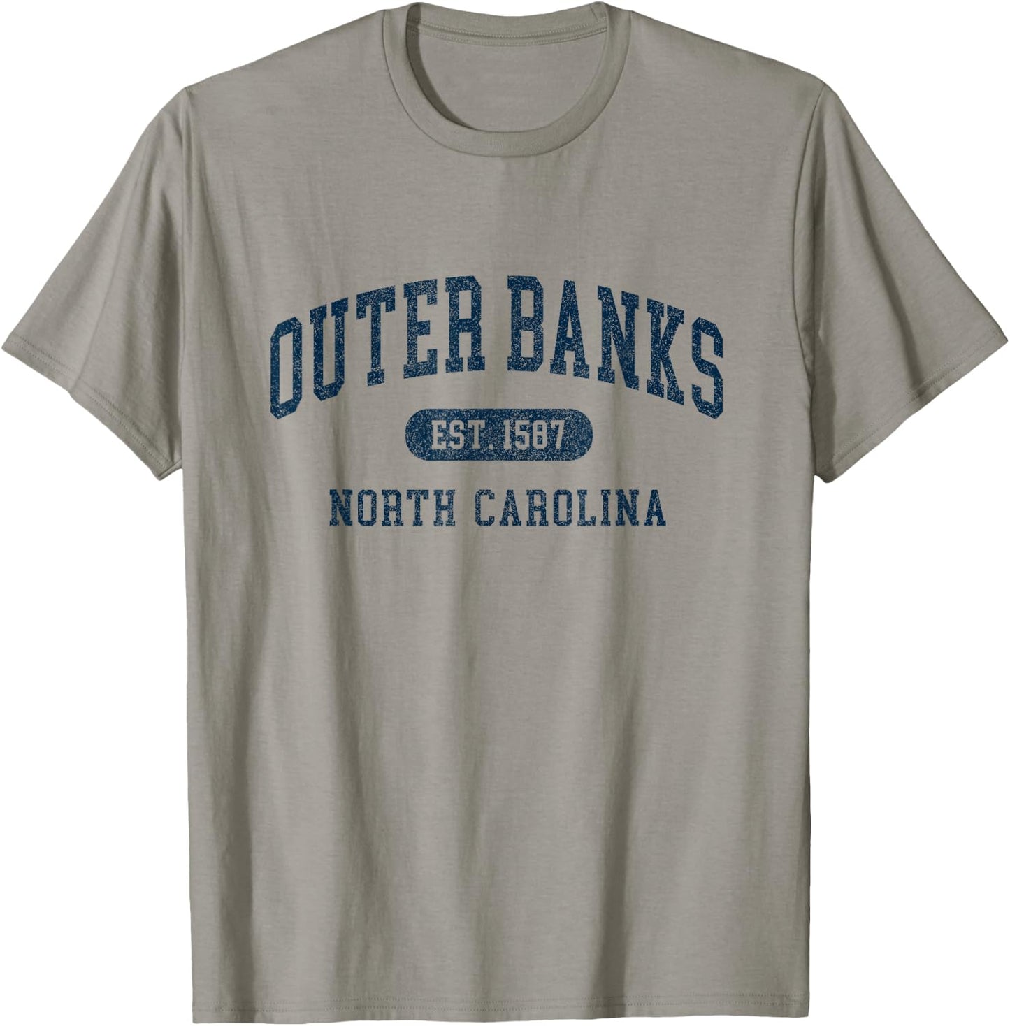 Outer Banks Est 1587 OBX North Carolina NC Vintage Retro T-Shirt - T-Shirt | Sand