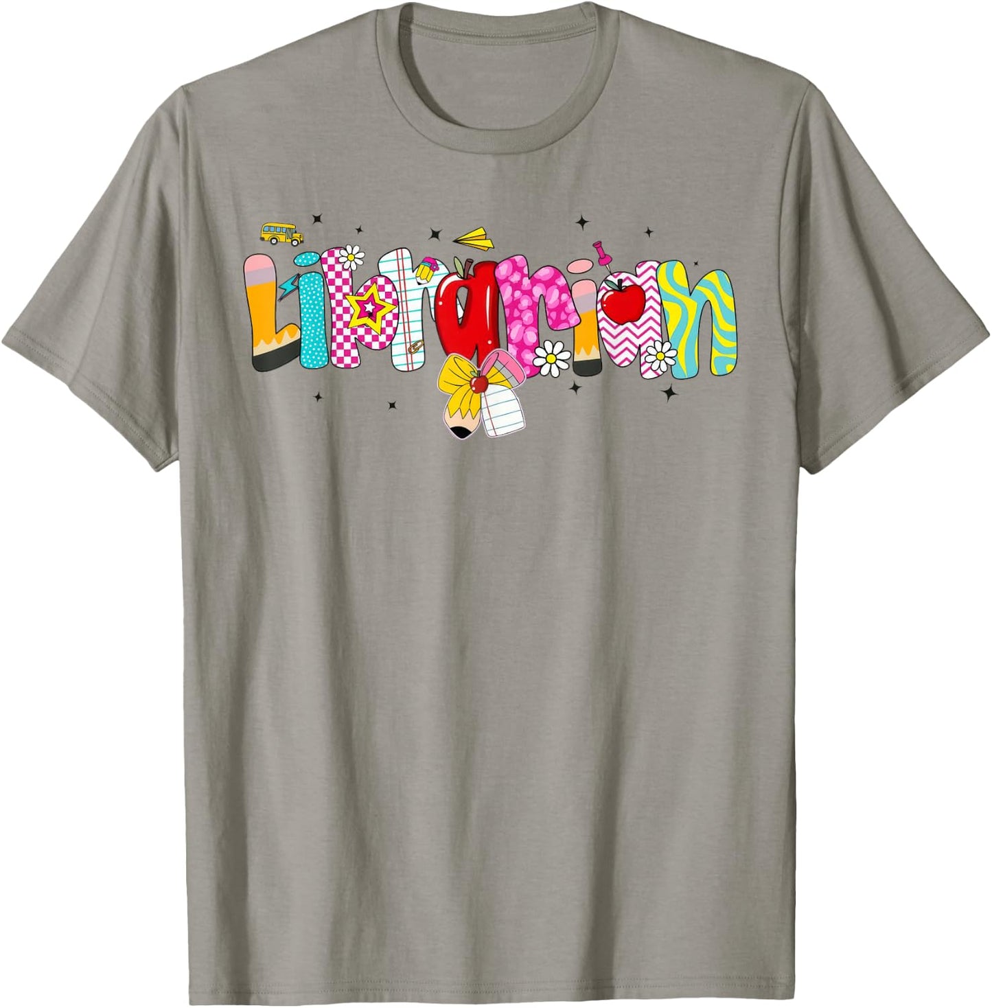 Coquette Pencil Bow Librarian Back to School Bookworm T-Shirt - T-Shirt | Sand