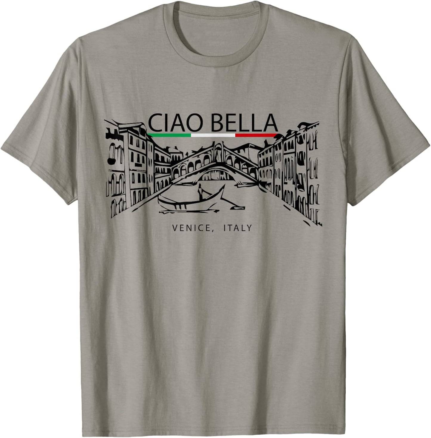 Ciao Bella Vintage Venice Italy Italian Greeting Graphic T-Shirt - T-Shirt | Sand
