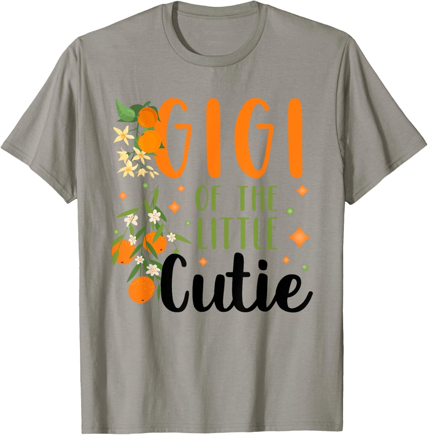 Gigi Little Cutie Baby Shower Orange 1st Birthday Party T-Shirt - T-Shirt | Sand