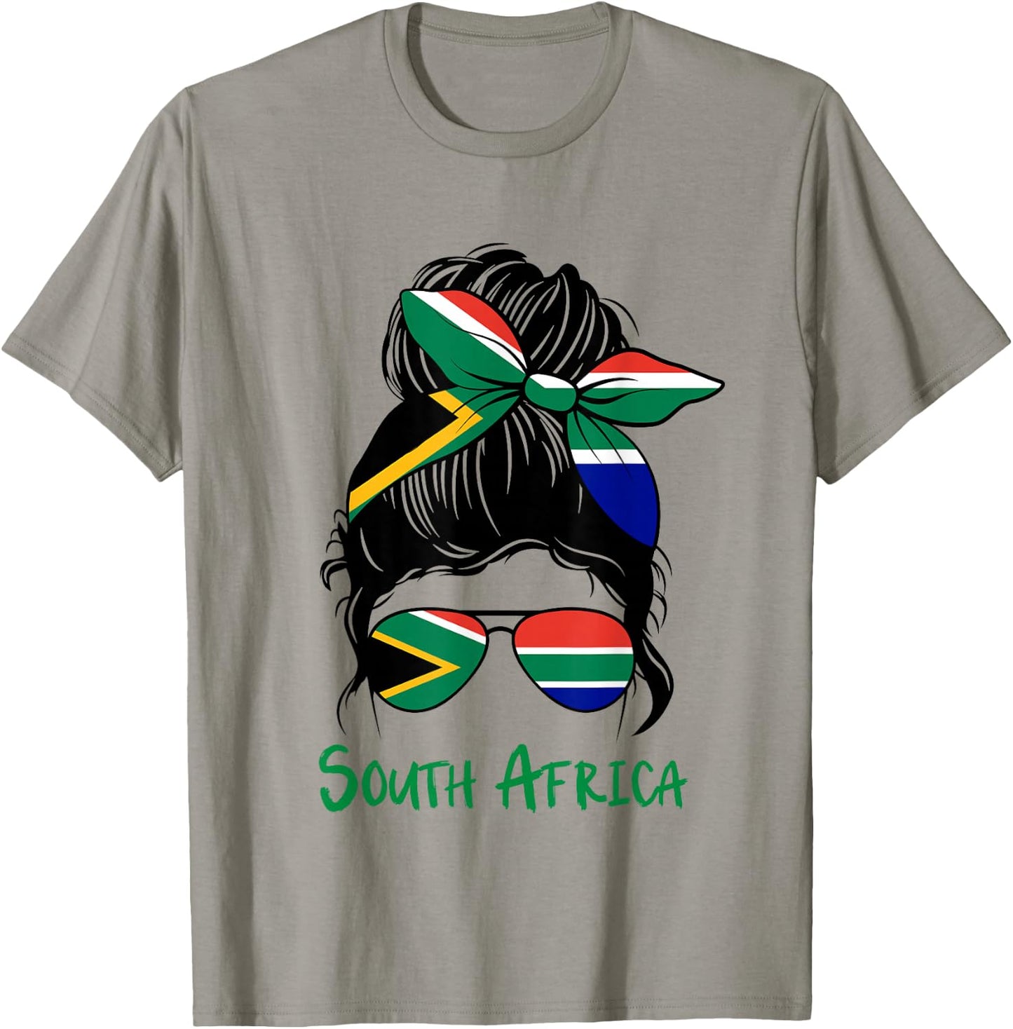 South Africa Girl South African Girl South Africa Woman Flag T-Shirt - T-Shirt | Sand