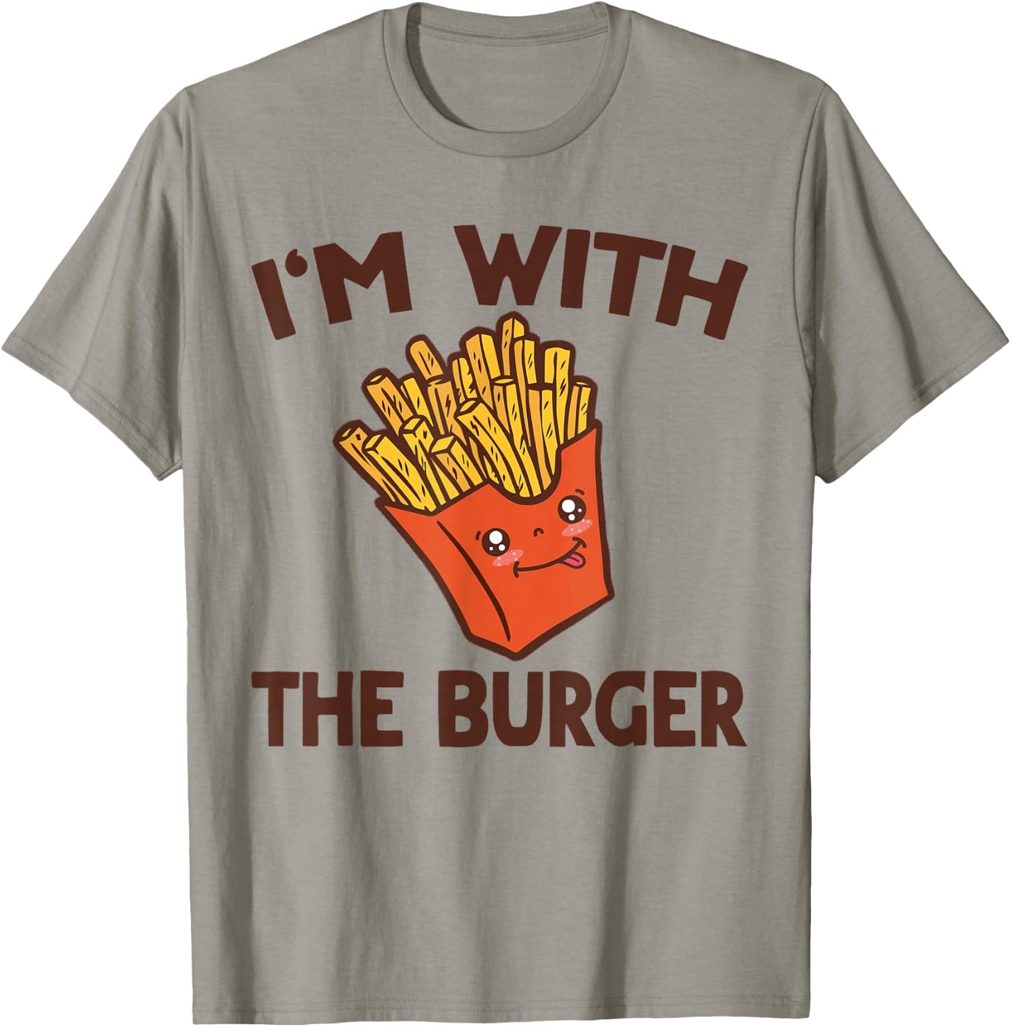 Burger & Fries Matching His & Hers Couples T-Shirt - T-Shirt | Sand
