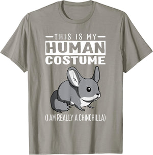 This Is My Human Costume I Am Really A Chinchilla T Shirt T-Shirt - T-Shirt | Sand
