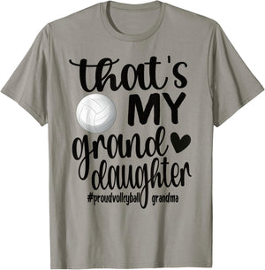 That's My Granddaughter Proud Volleyball Grandma T-Shirt - T-Shirt | Sand