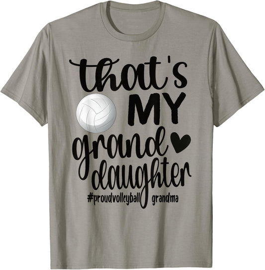 That's My Granddaughter Proud Volleyball Grandma T-Shirt - T-Shirt | Sand
