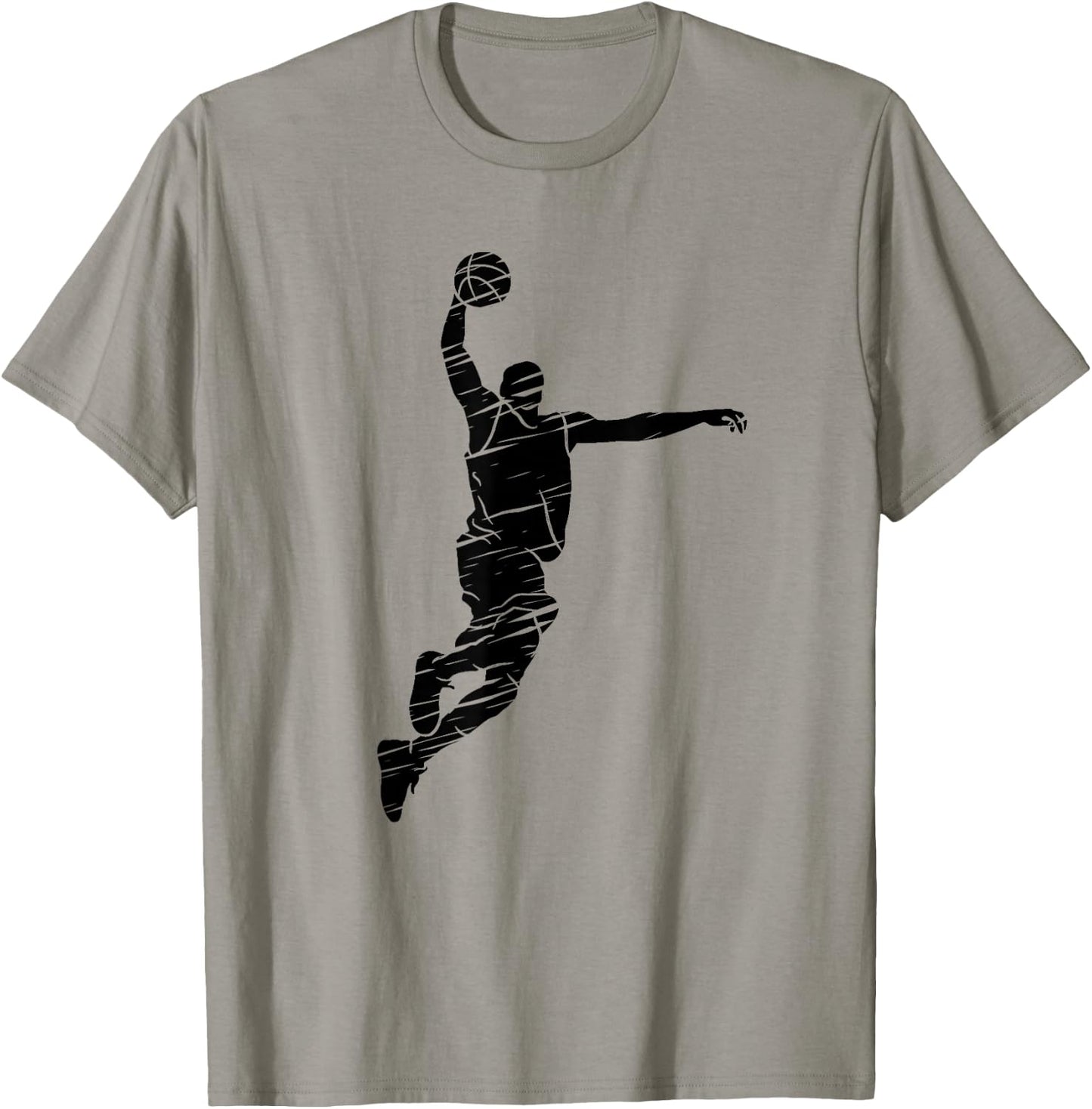 Basketball Player Retro Lines T-Shirt - T-Shirt | Sand