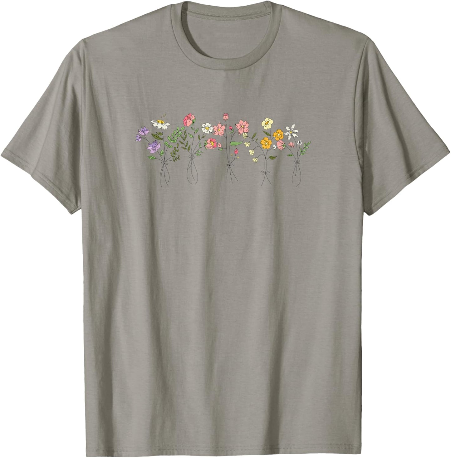 Vintage Inspired Botanical Flower Gardener Naturalist Flower T-Shirt - T-Shirt | Sand