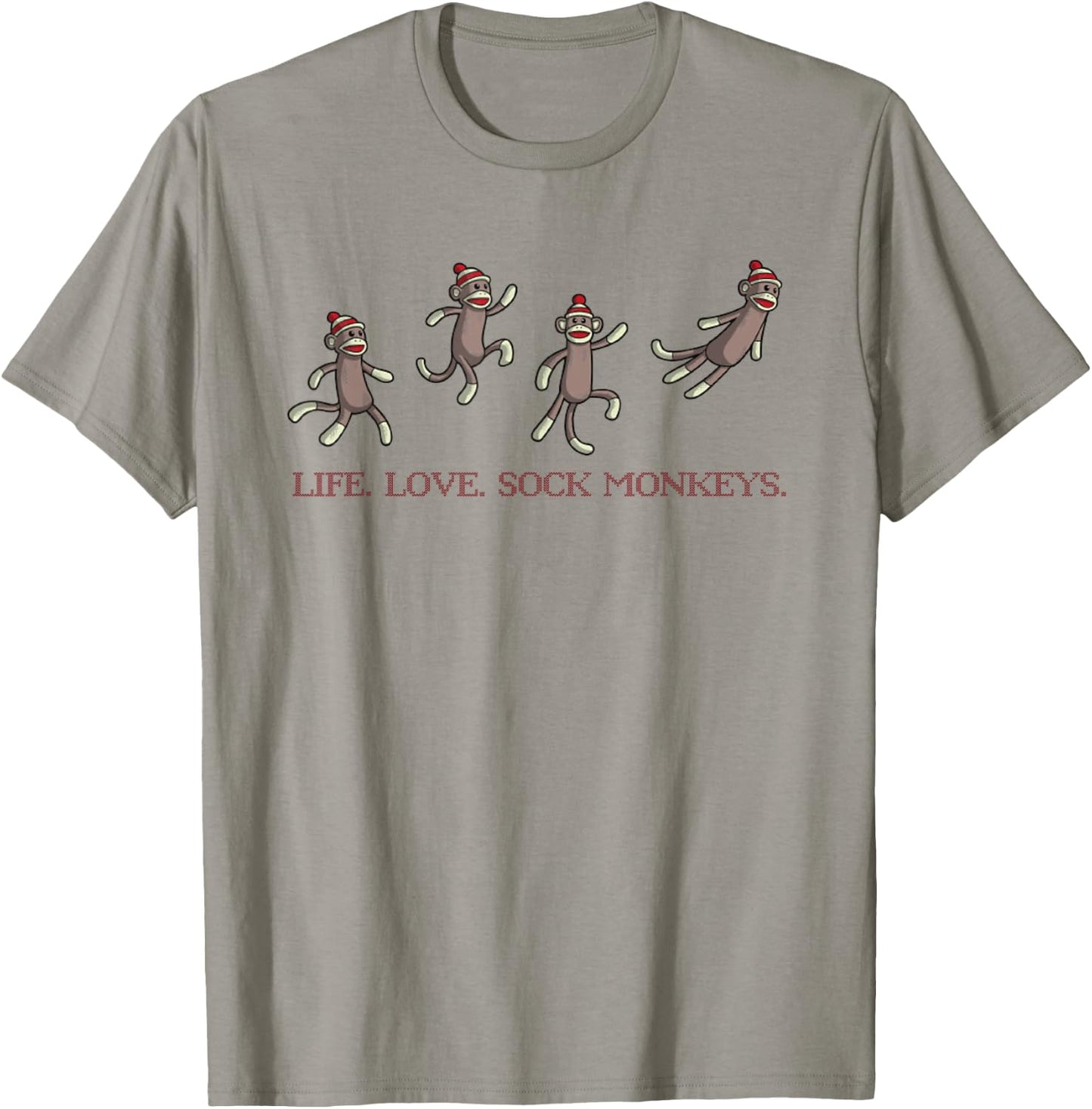 Life. Love. Sock Monkeys. T-Shirt - T-Shirt | Sand