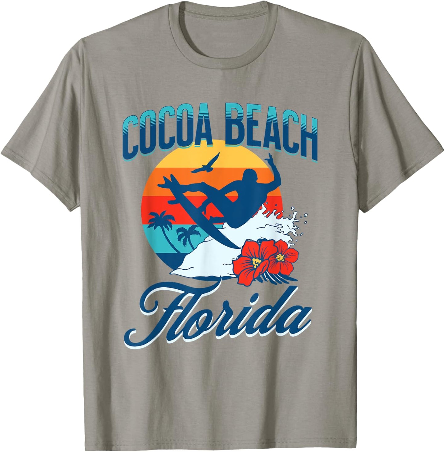 Cocoa Beach Florida Surf Summer Vacation Vintage T-Shirt - T-Shirt | Sand