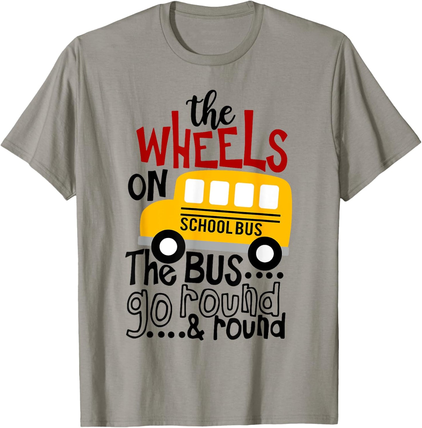 Back To School Funny The WHEELS On The BUS Toddler Kids Boys T-Shirt - T-Shirt | Sand
