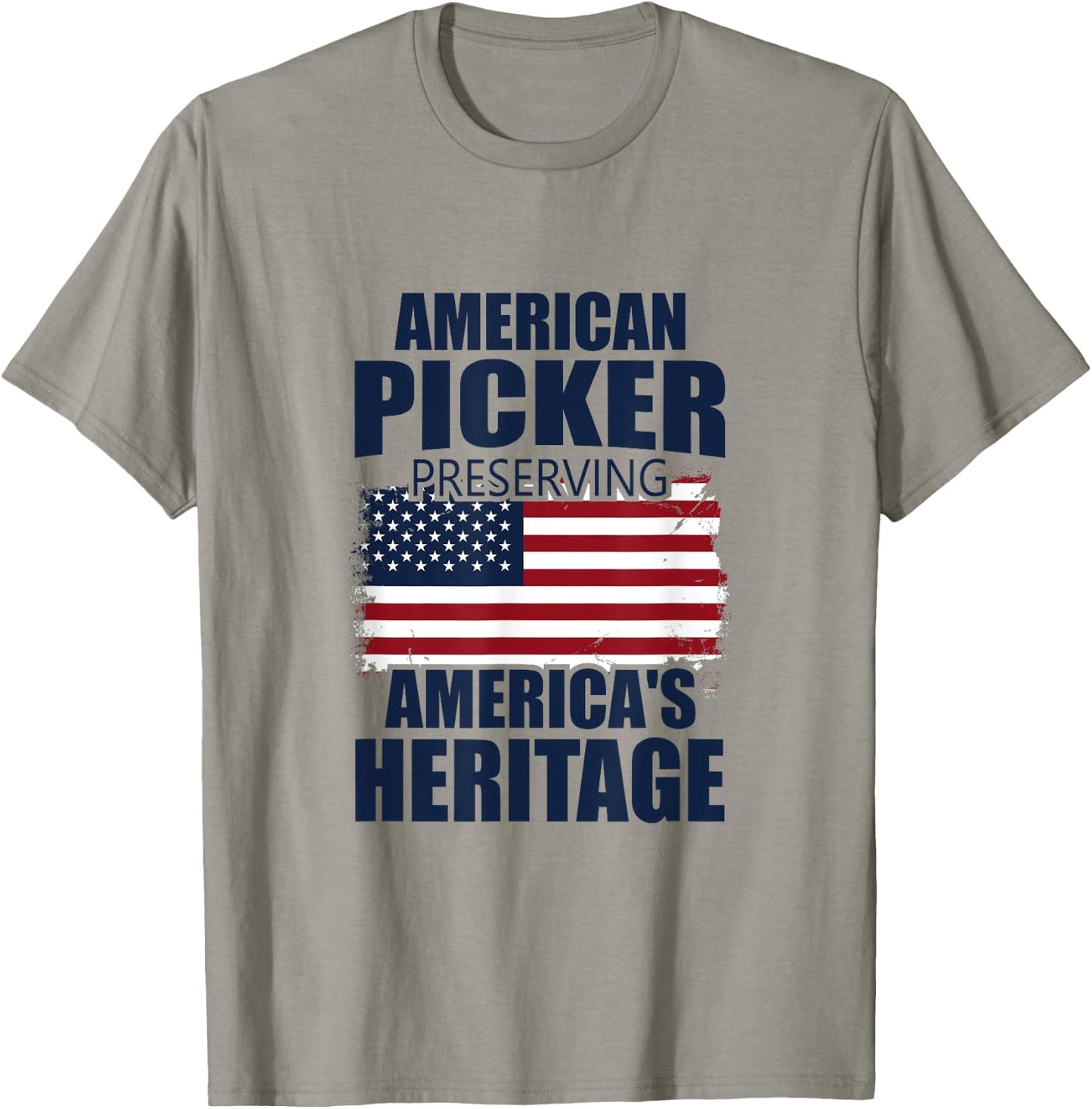 Patriotic American Heritage Pickers T-Shirt - T-Shirt | Sand