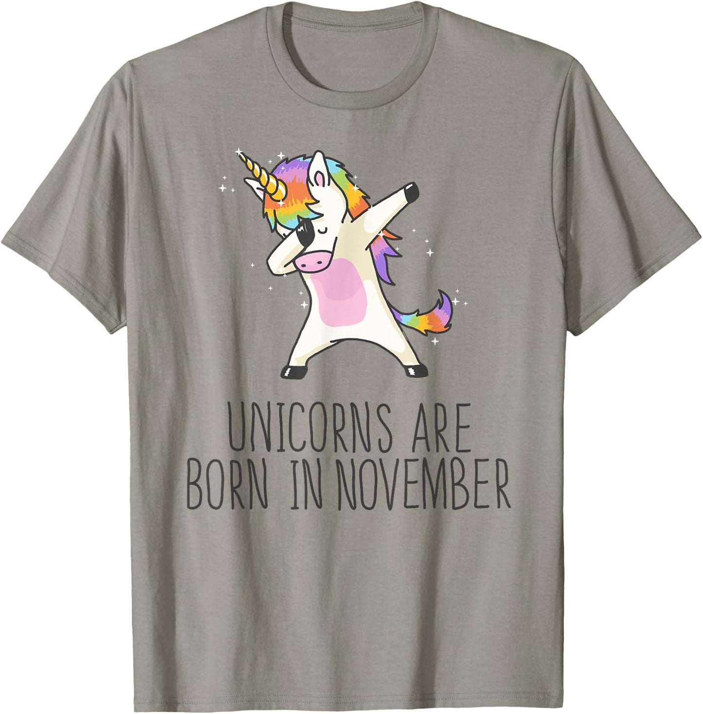 Unicorns are Born in November Cute T Shirt Dabbing Hip Hop T-Shirt - T-Shirt | Sand