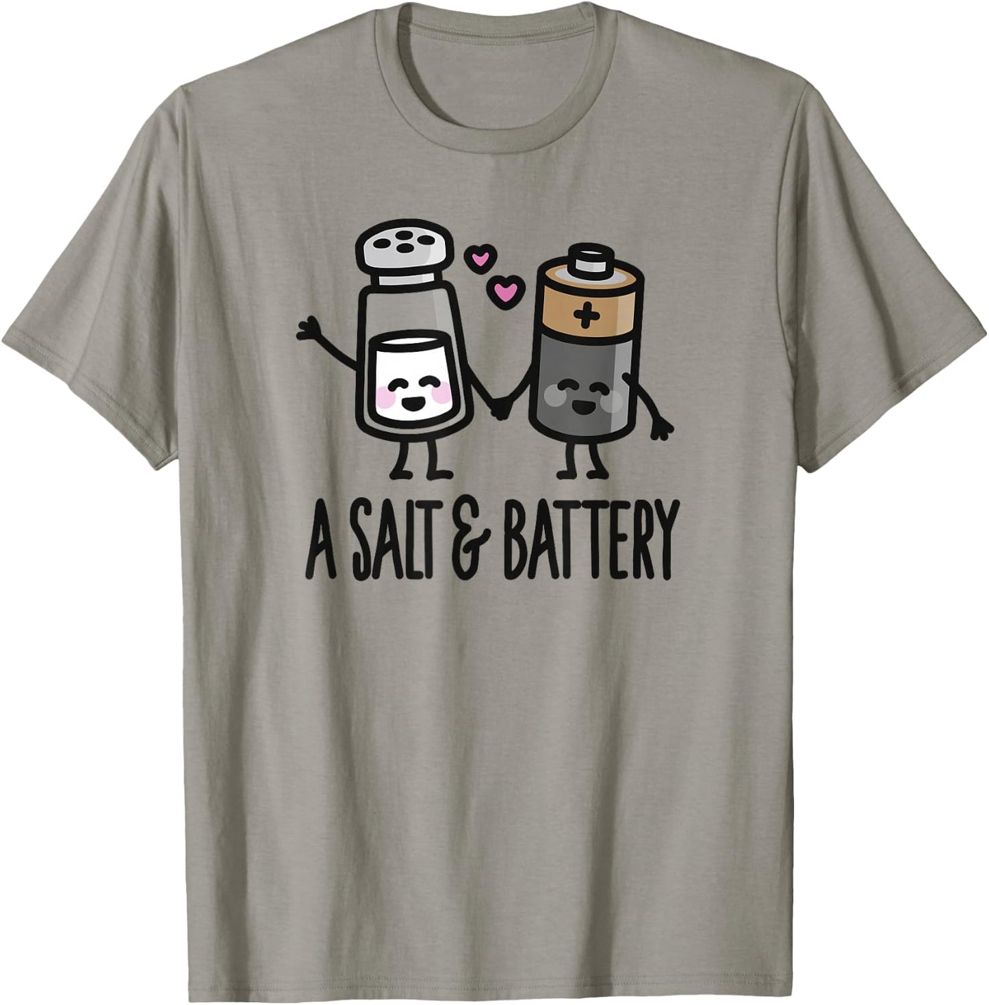 Funny A salt and battery / Assault and battery pun T-Shirt - T-Shirt | Sand