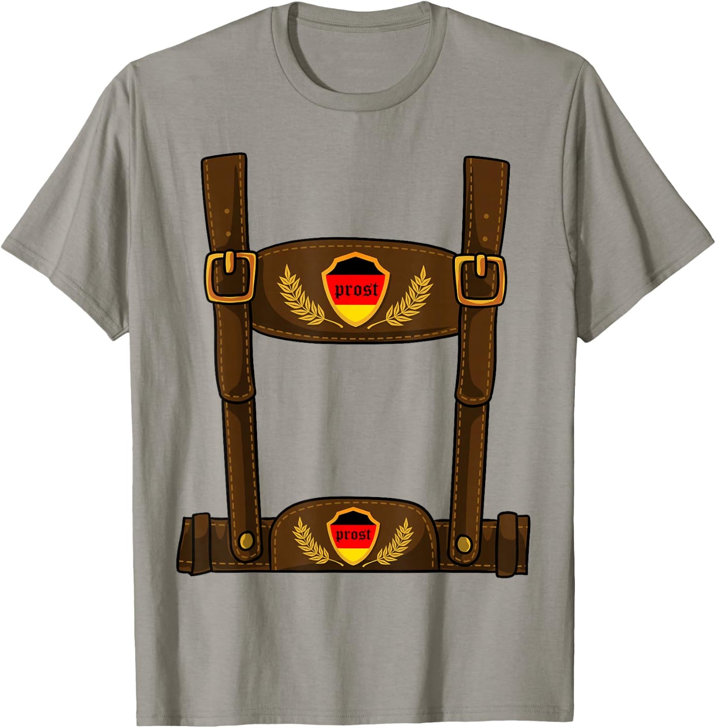 Oktoberfest Halloween Costume - Lederhosen T-Shirt - T-Shirt | Sand