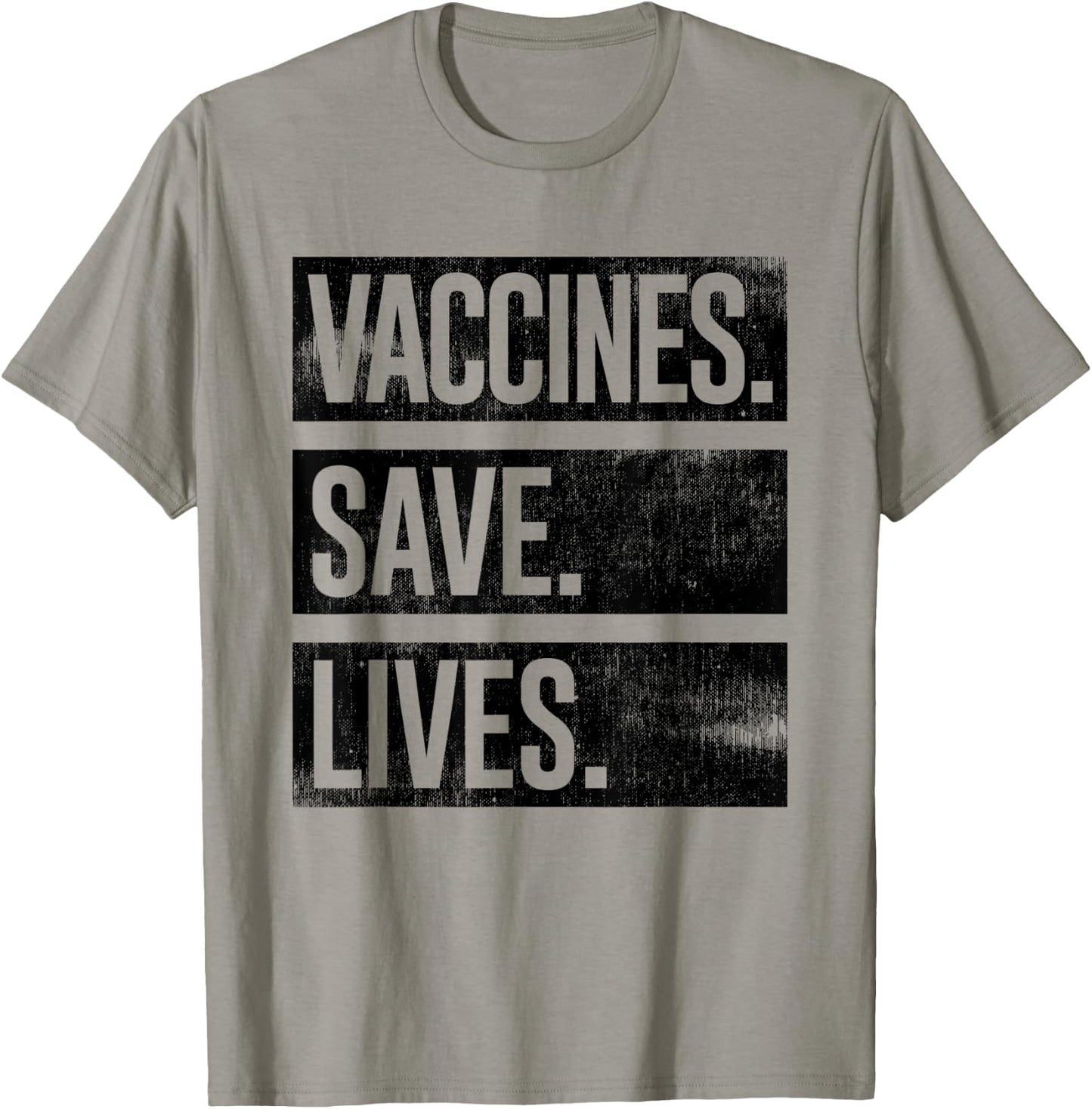 Cool Distressed Pro Vaccine - Vaccines Save Lives T-Shirt - T-Shirt | Sand