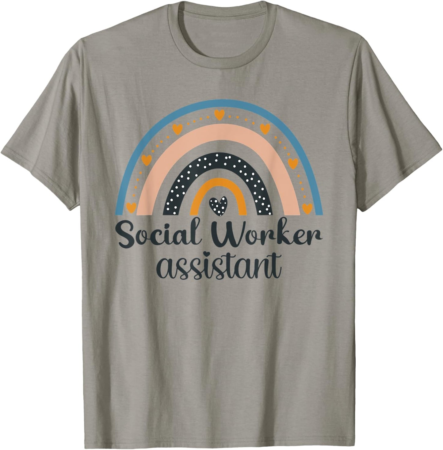 Social Worker Colored Rainbow Women Caregiver Assistant T-Shirt - T-Shirt | Sand