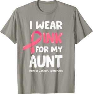 I Wear Pink For My Aunt Shirt, Breast Cancer Aunt T-Shirt - T-Shirt | Sand