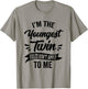 Youngest Twin Sister Brother Sibling Funny Birthday Twins T-Shirt - T-Shirt | Sand