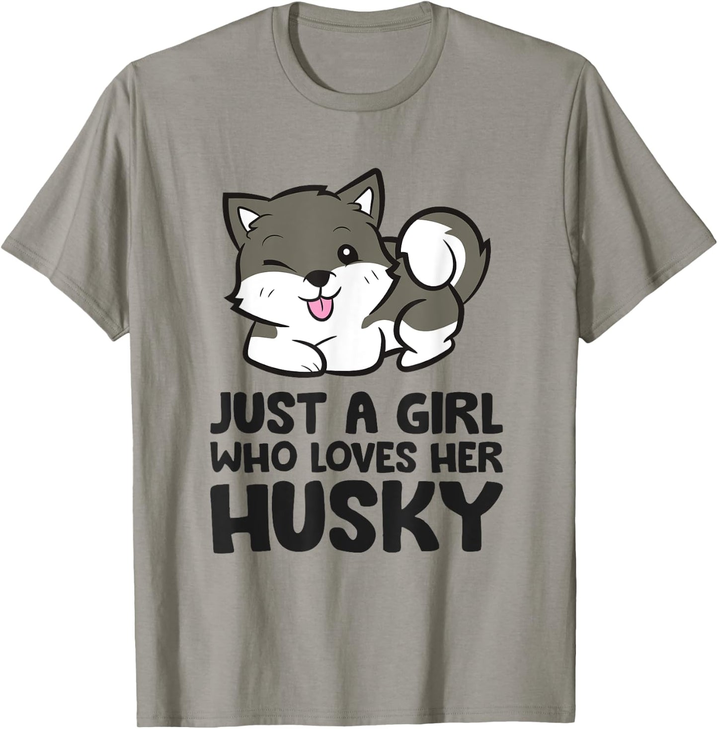 Siberian Husky Puppy Just a Girl Who Loves Her Husky T-Shirt - T-Shirt | Sand