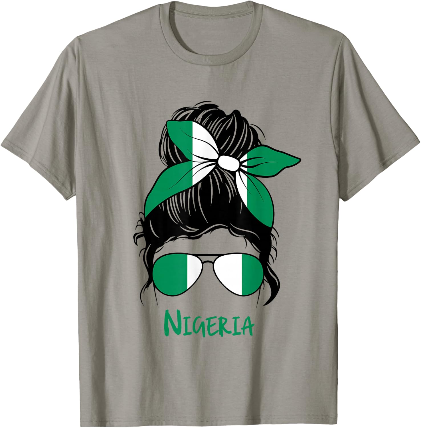 Nigeria Girl Nigerian girl Nigeria woman flag T-Shirt - T-Shirt | Sand
