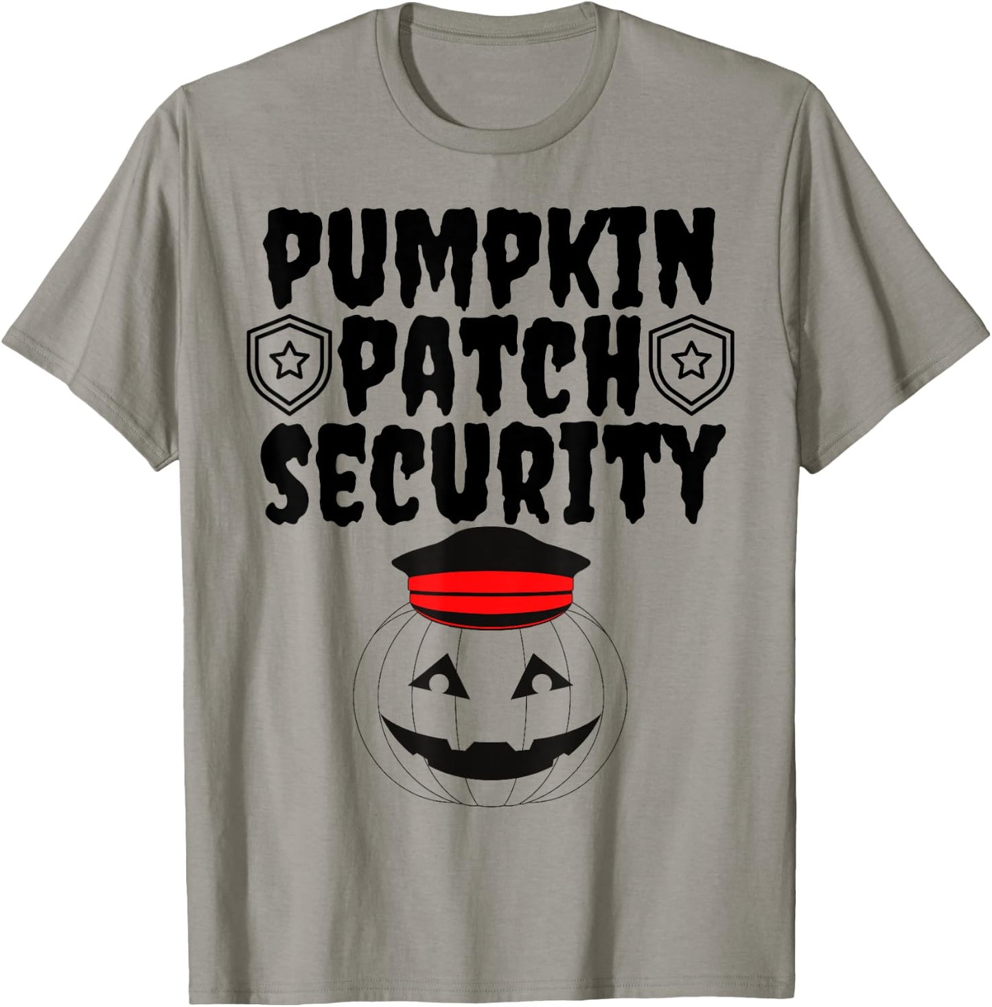 Pumpkin Patch Security Funny Family Hunting Pumpkins Mom Dad T-Shirt - T-Shirt | Sand