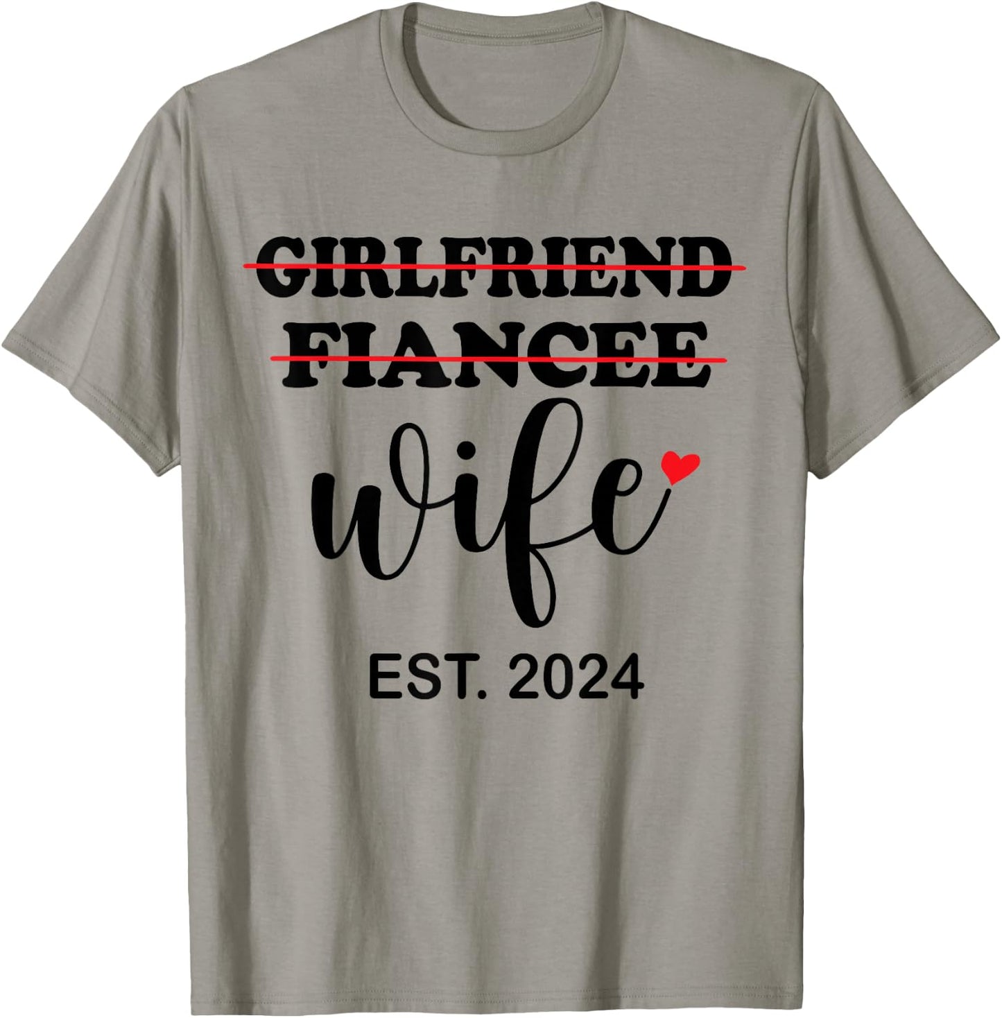 Girlfriend Fiancée Wife 2024 For Wedding And Honeymoon T-Shirt - T-Shirt | Sand