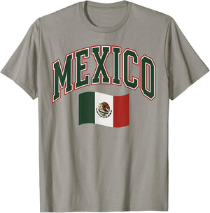 Mexico Mexican Flag Vintage Pride Hispanic Siesta T-Shirt - T-Shirt | Sand