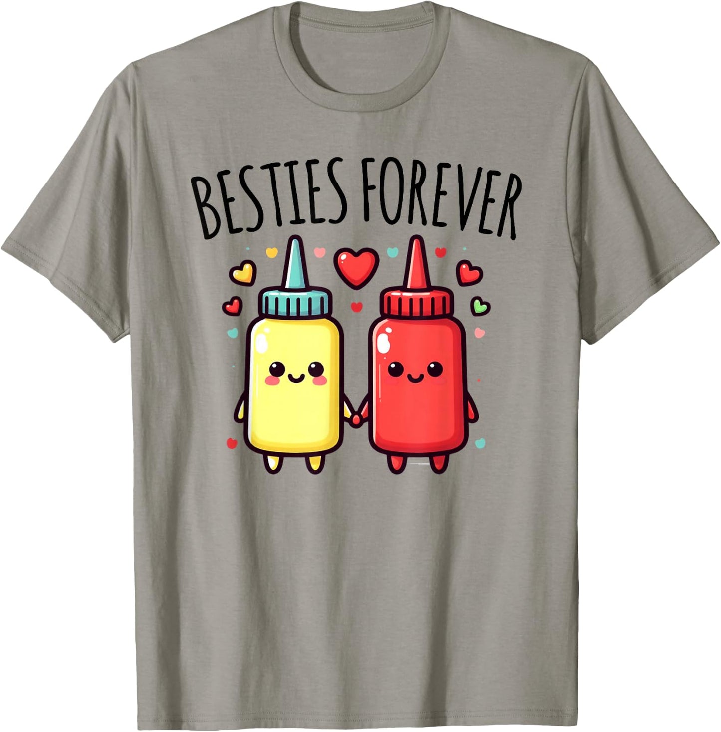 Kawaii Ketchup and Mustard Funny BFF Matching Best Friend T-Shirt - T-Shirt | Sand