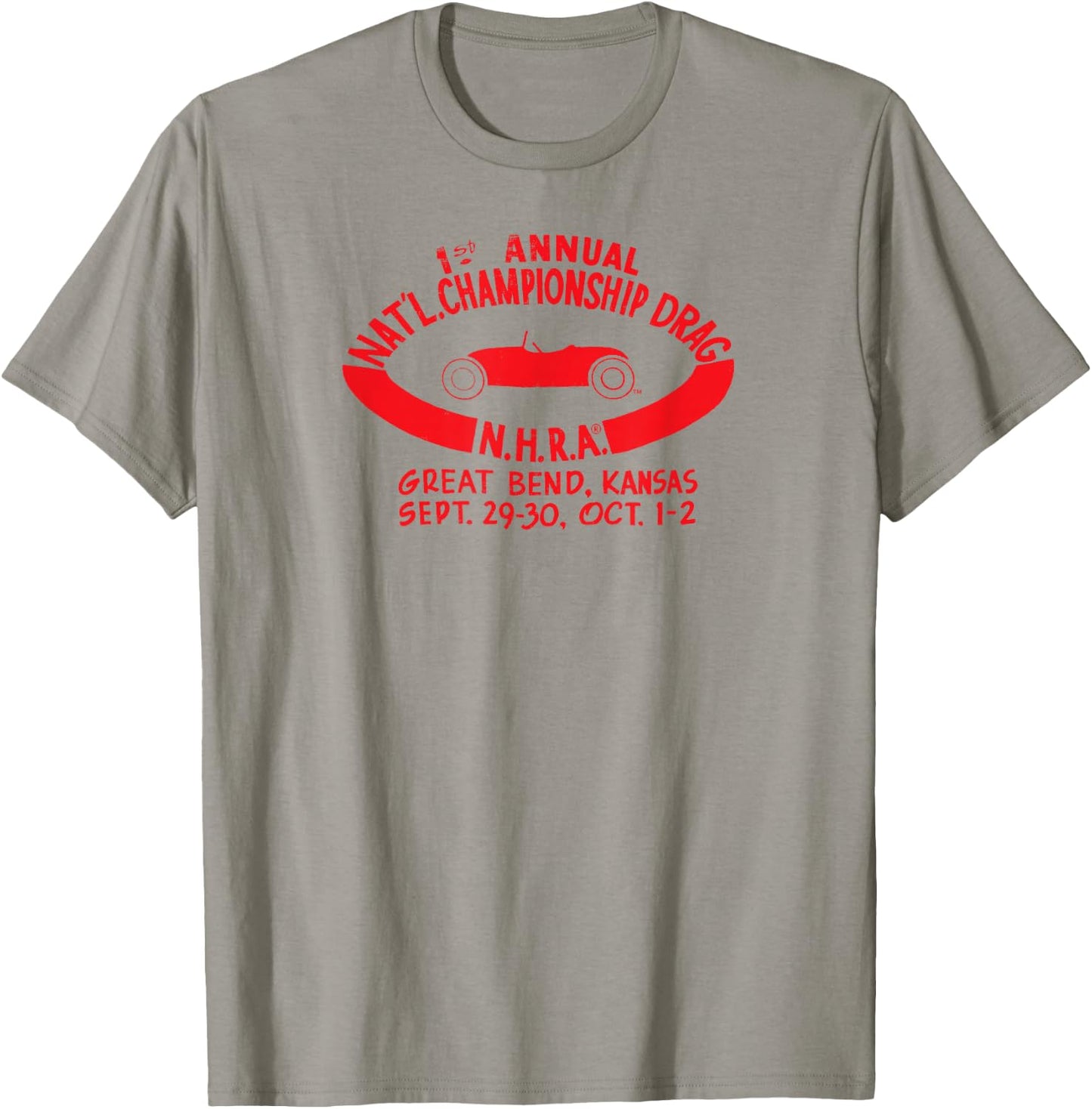 NHRA 1st Annual Nat'l Championship Drag T-Shirt - T-Shirt | Sand