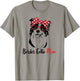 Red Bandana Hipster Mama Border Collie Mom Lover T-Shirt - T-Shirt | Sand