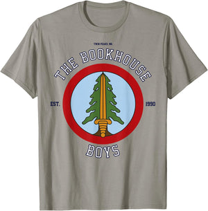 Twin Peaks The Bookhouse Boys Est. 1990 Logo Graphic T-Shirt - T-Shirt | Sand