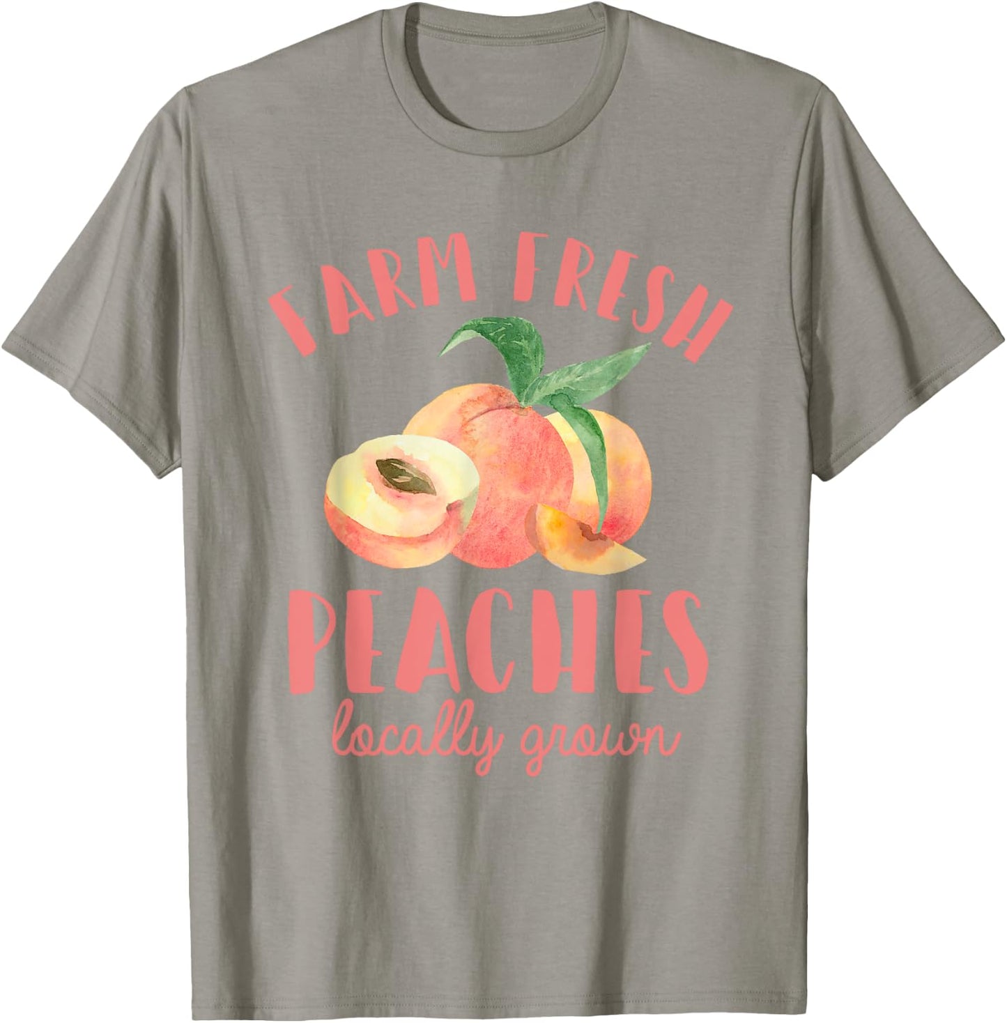 Peach Picking Farm Fresh Peaches Farmer For Kids Girls Women T-Shirt - T-Shirt | Sand