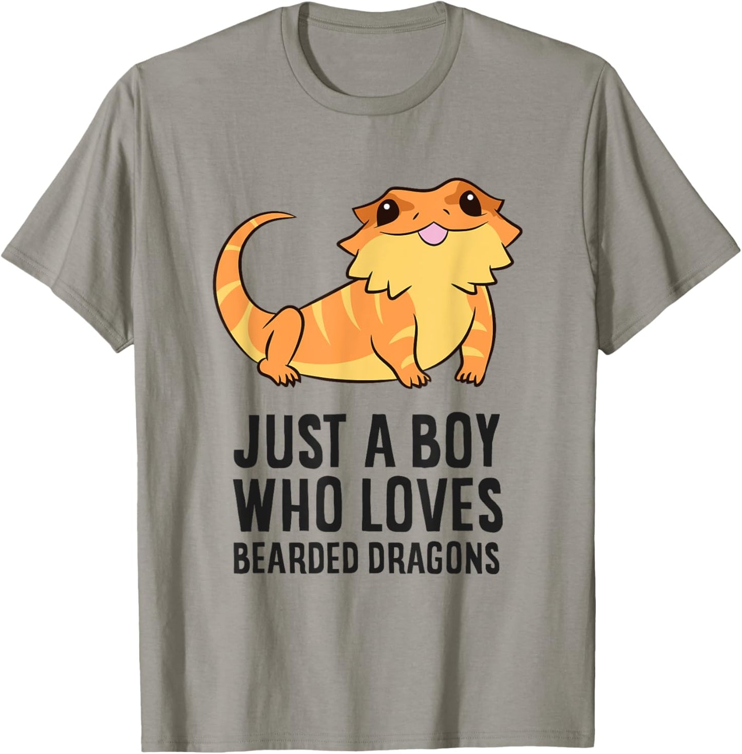 Just a Boy Who Loves Bearded Dragons Lizard Reptile T-Shirt - T-Shirt | Sand