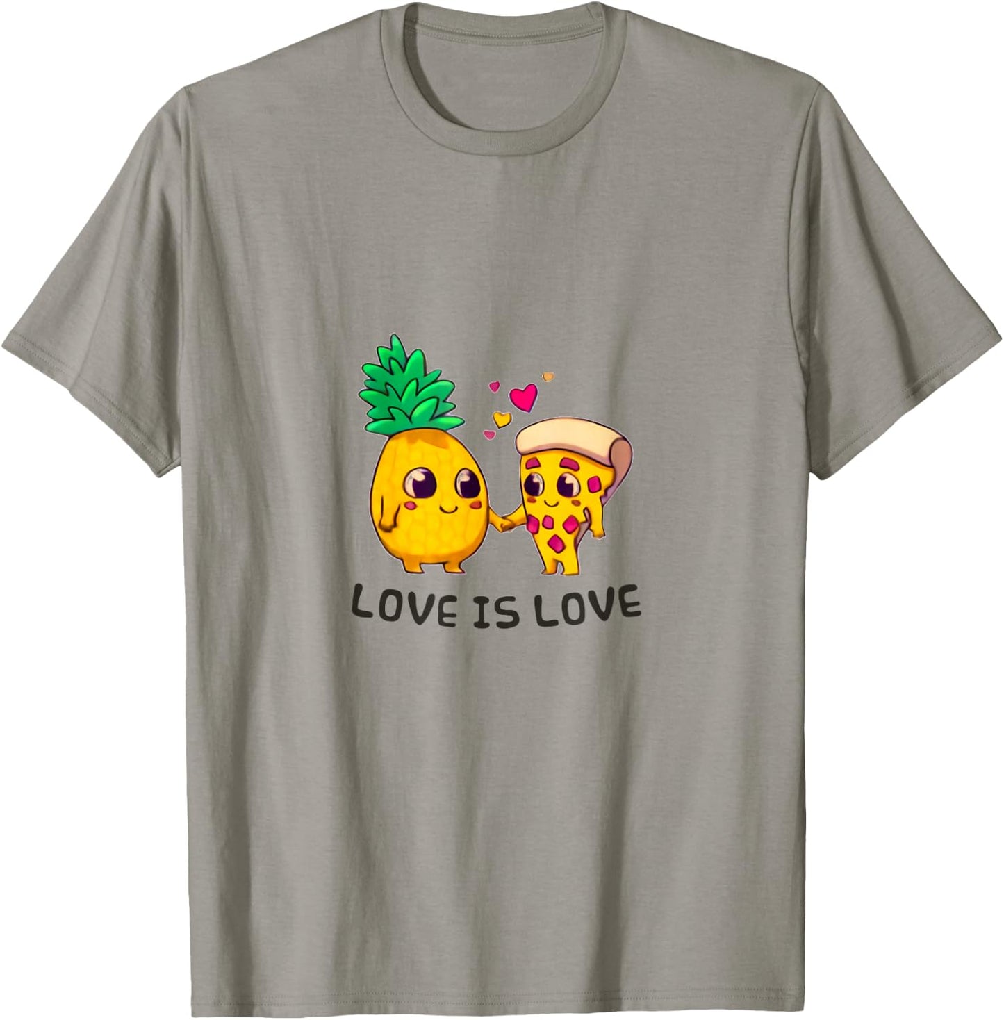 Love is Love Cute Pride Pineapple Pizza T-Shirt - T-Shirt | Sand