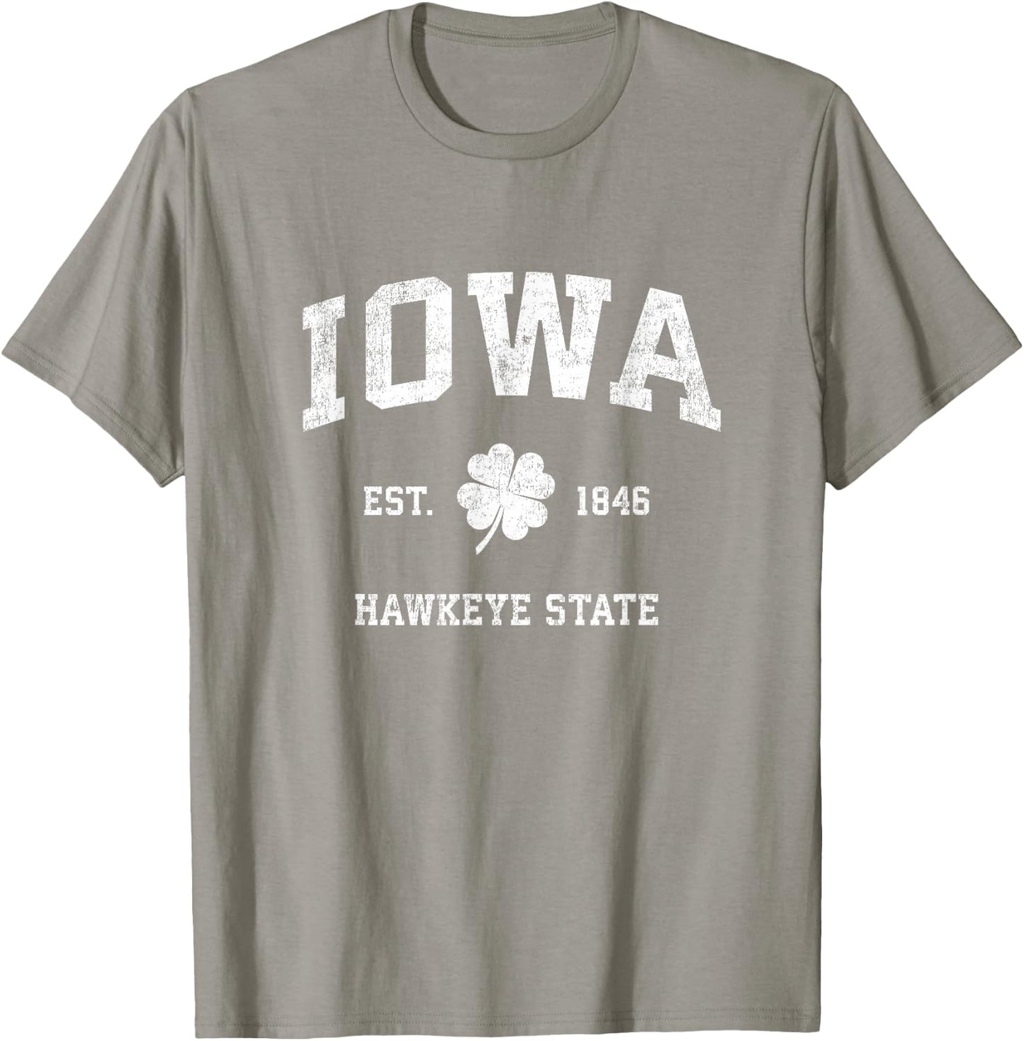 Iowa Vintage Shamrock Sports T-Shirt - T-Shirt | Sand