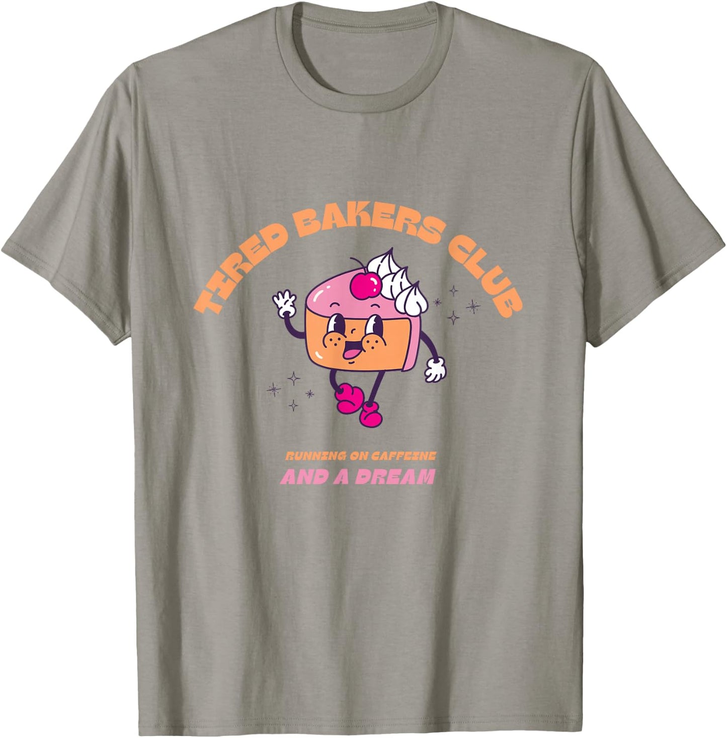 Tired Bakers Club Vintage Cake Retro Baking Funny T-Shirt - T-Shirt | Sand