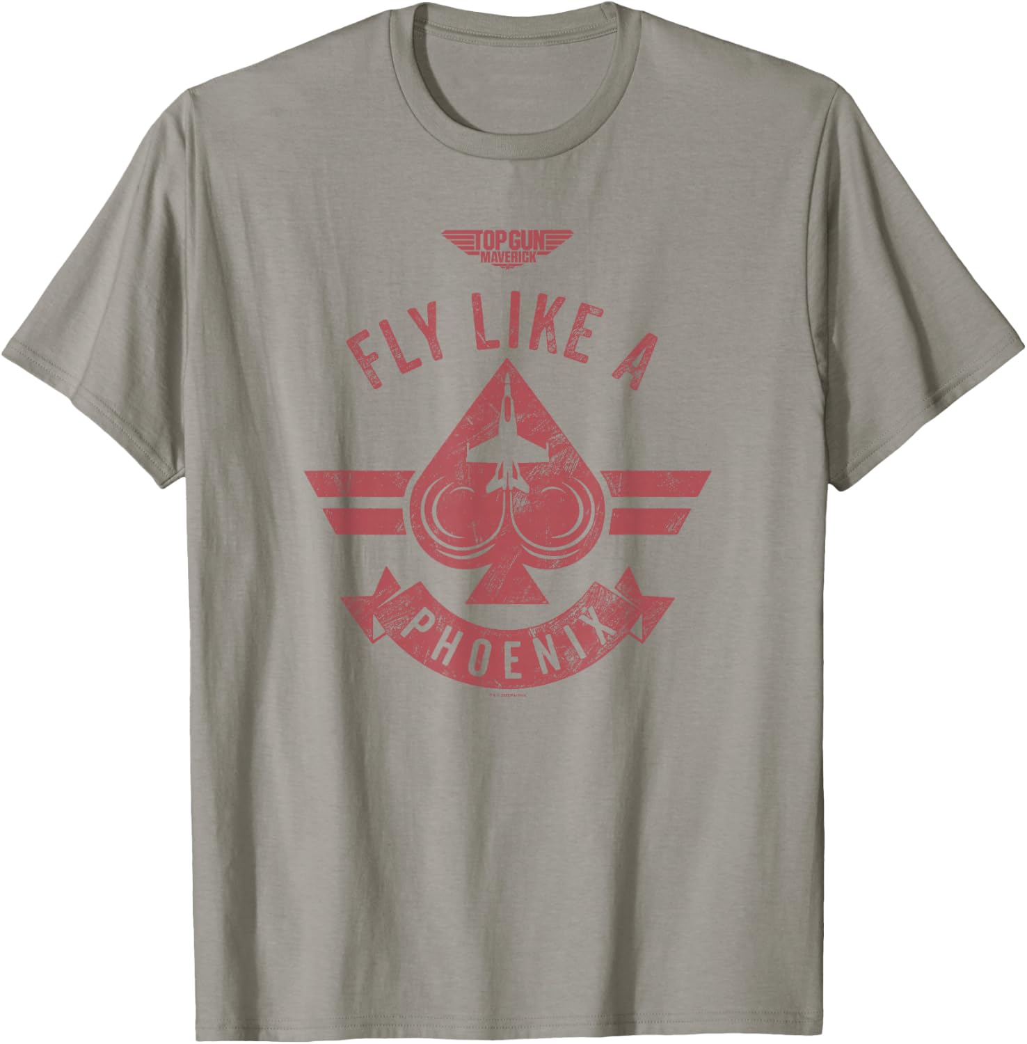 Top Gun: Maverick Fly Like A Phoenix Spade Card Logo T-Shirt - T-Shirt | Sand
