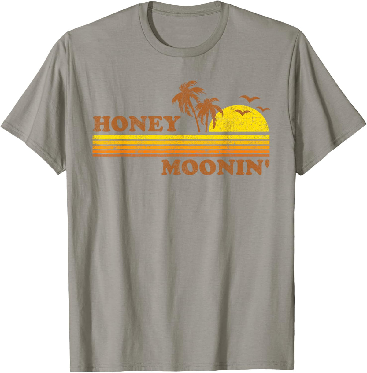 Honey Moonin Beach Honeymoon Vacation Men Women Couples Gift T-Shirt - T-Shirt | Sand