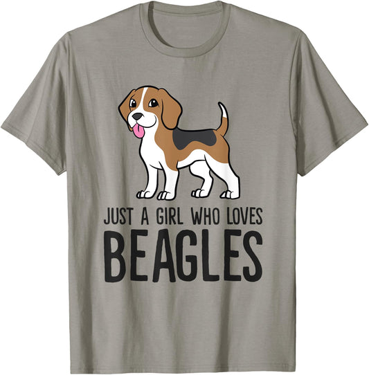 Just a Girl Who Loves Beagles T-Shirt - T-Shirt | Sand