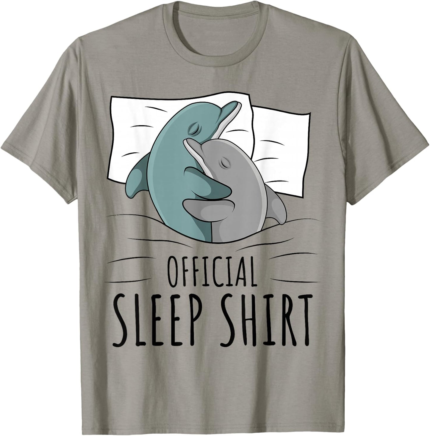 Sleeping Dolphin Lover Women Girls Napping Official Sleep T-Shirt - T-Shirt | Sand