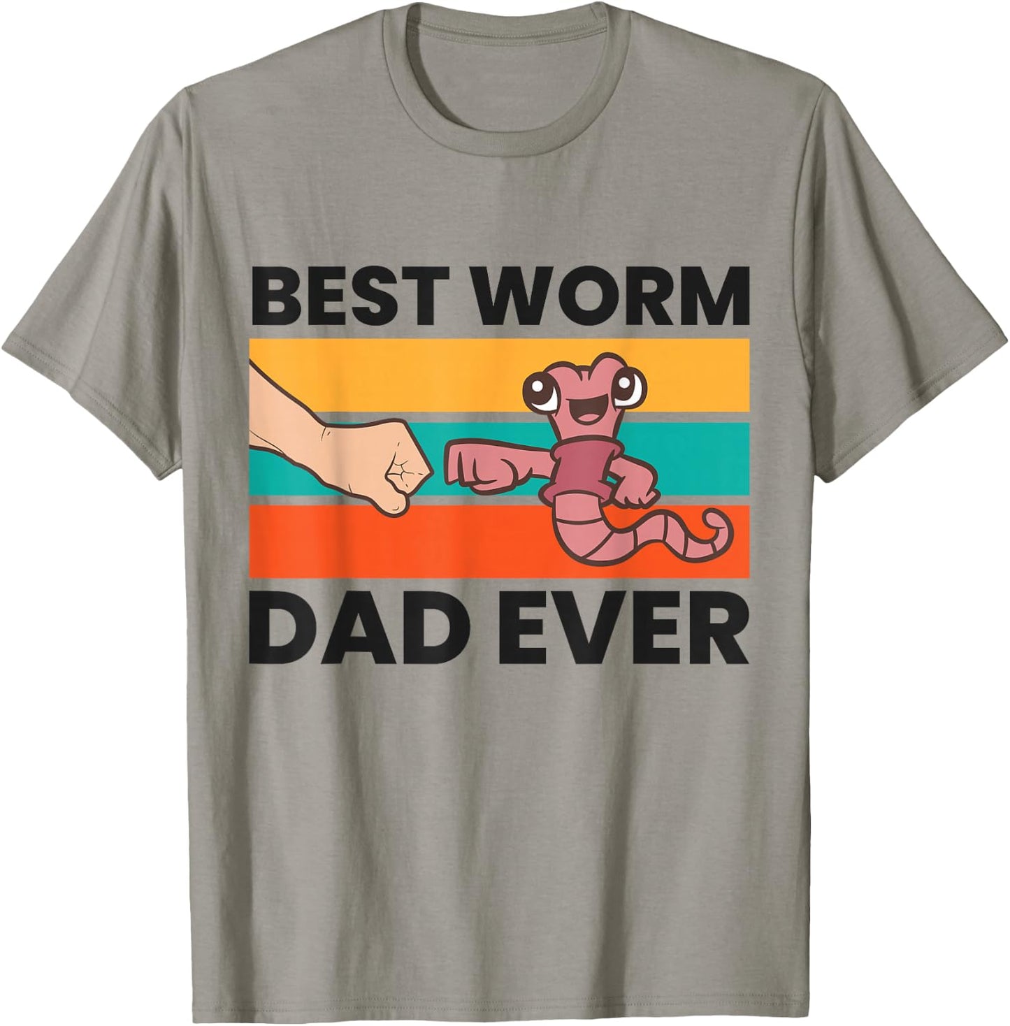Vermiculture Worm Farmer Dad Best Worm Dad Ever T-Shirt - T-Shirt | Sand
