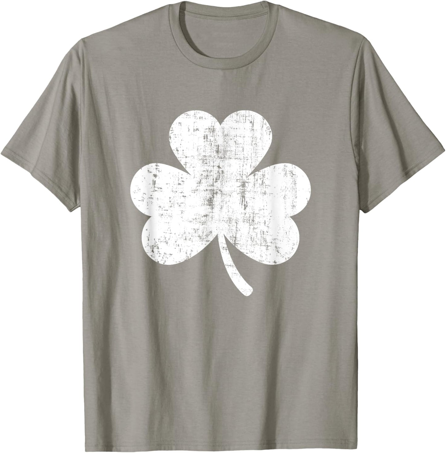 Shamrock Retro Distressed Three Leaf Clover St Patricks Day T-Shirt - T-Shirt | Sand
