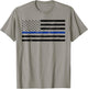 Thin Blue Line American Police Support Thin Blue Line Flag Girls Kids Men T-Shirt - T-Shirt | Sand