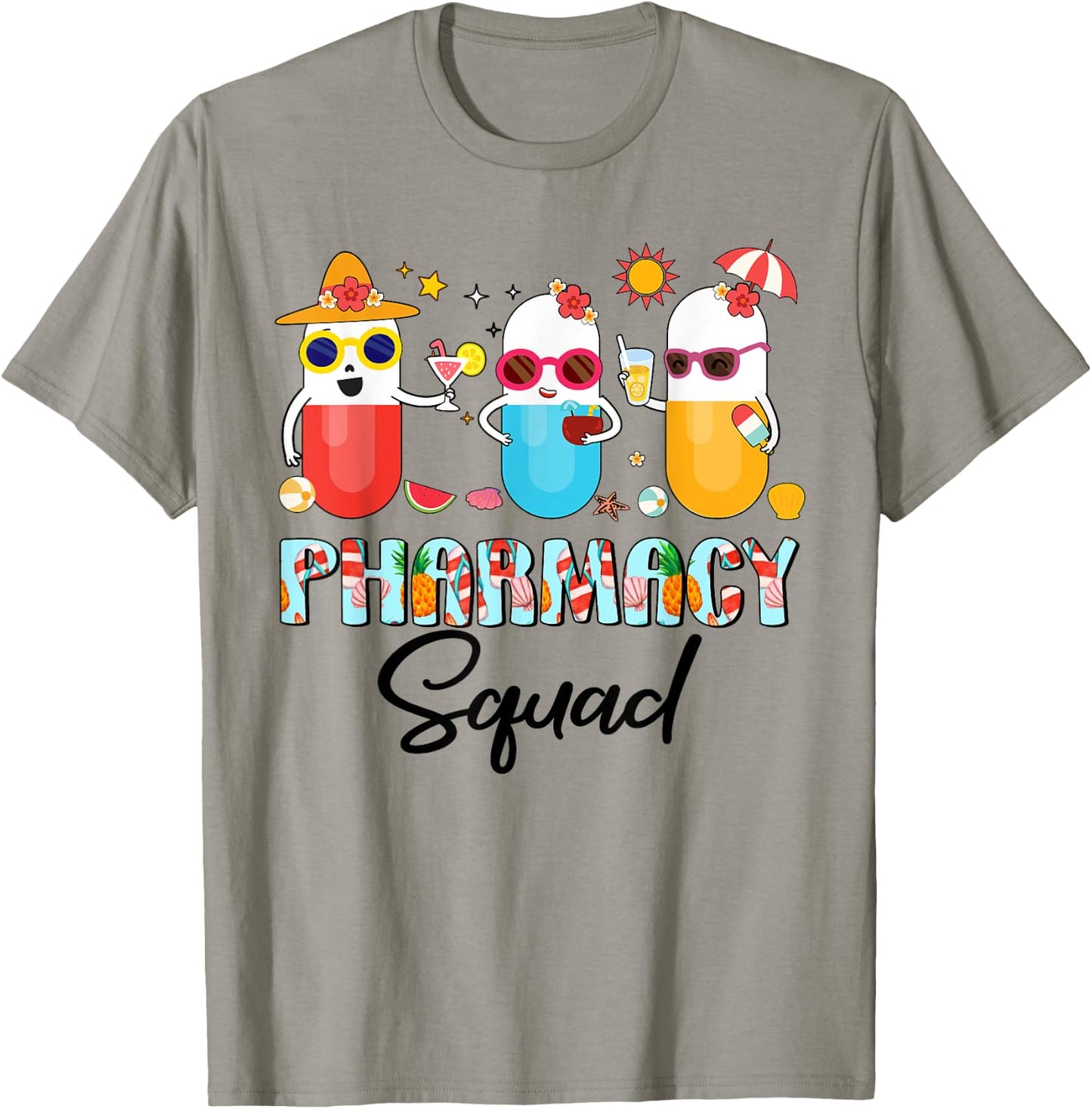 Pharmacy Squad Funny Summer Pharmacist Women Men T-Shirt - T-Shirt | Sand