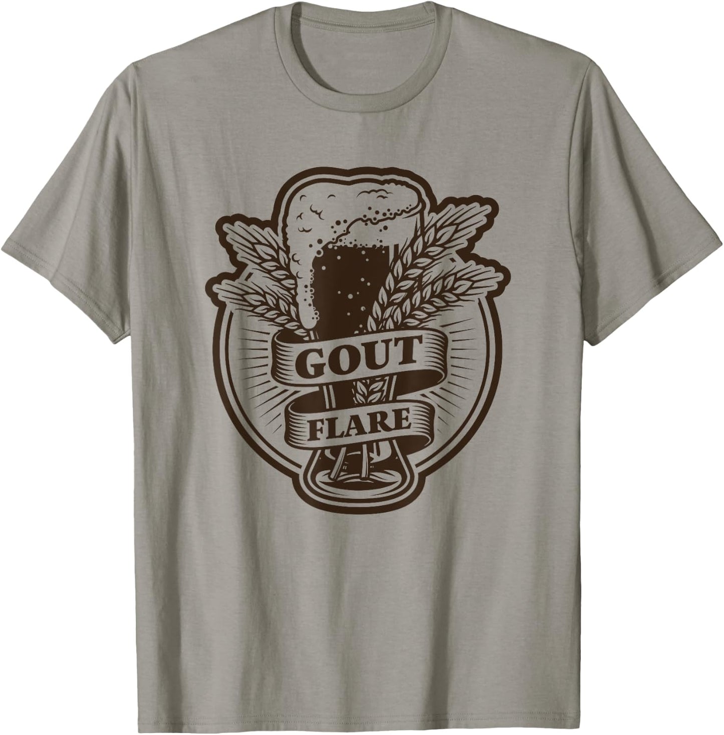 GOUT FLARE cool vintage artwork for beer lovers w/ gout T-Shirt - T-Shirt | Sand