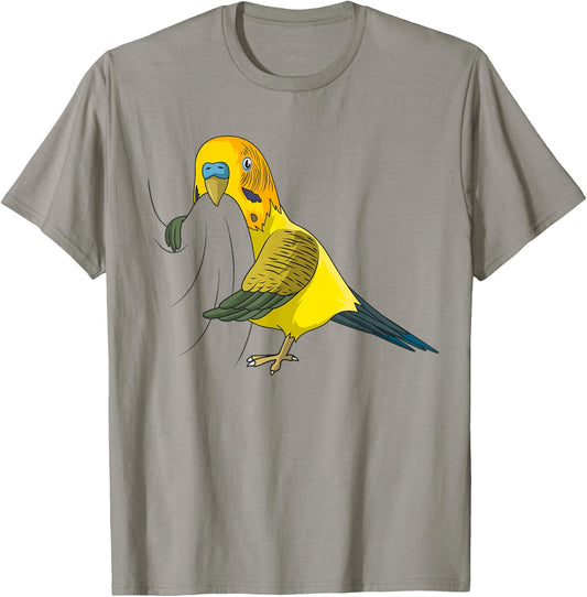 Budgie Lovers Parakeet Welli T-Shirt - T-Shirt | Sand